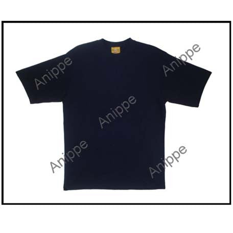 Egyptian Cotton Plain T Shirt Undershirt in  Navy Blue