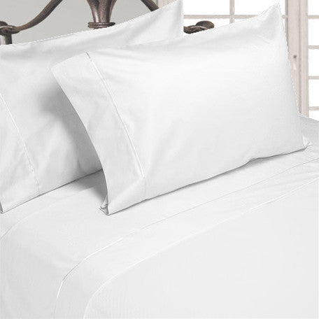 Luxury 600 Thread Count 100% Egyptian Cotton Queen Sheet Set In White - Anippe