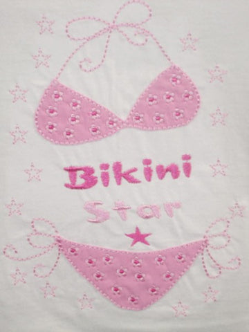 Bikini Star 100% Pure Egyptian Cotton Pajama In Pale Pink