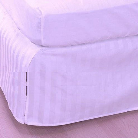 Luxury 300TC 100% Pure Egyptian Cotton Striped Bed Skirt in Lavender - Anippe