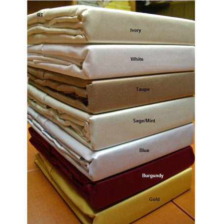 Twin Extra Long Sheet Set Sateen Solid  600 Thread count Egyptian cotton in Taupe - Anippe