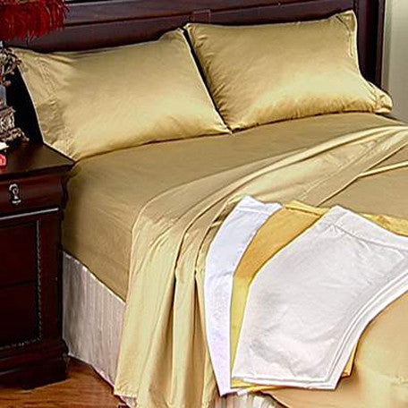Luxury 800 TC 100% Egyptian Cotton Full Sheet Set In Gold - Anippe