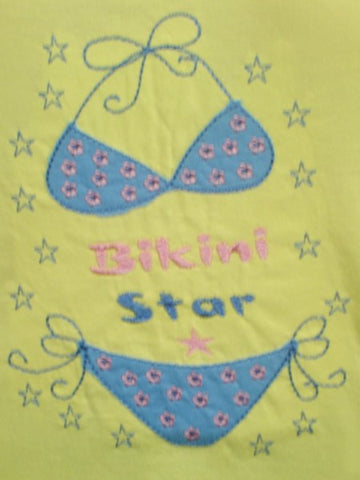 Bikini Star 100% Pure Egyptian Cotton Pajama In Yellow