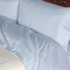 Luxury 600 Thread Count 100% Egyptian Cotton Queen Sheet Set Striped In Light Blue - Anippe