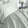 Luxury 600 Thread Count 100% Egyptian Cotton Queen Sheet Set Striped In Sage/Light Green - Anippe
