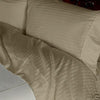 Luxury 600 Thread Count 100% Egyptian Cotton Queen Sheet Set Striped In Taupe - Anippe