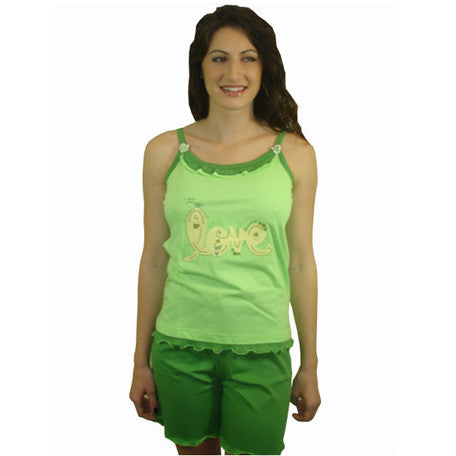 I love you 100% Pure Egyptian Cotton Pajama In Green