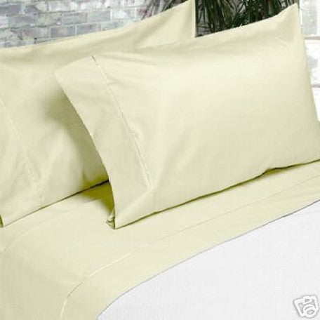 Luxury 600 Thread Count 100% Egyptian Cotton Queen Sheet Set In Ivory/Cream