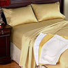 Luxury 1000 Thread Count 100% Cotton Full Sheet Set Solid In Gold - Anippe