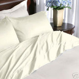 Luxury 1000 Thread Count  100% Cotton Full Sheet Set Solid In Ivory - Anippe