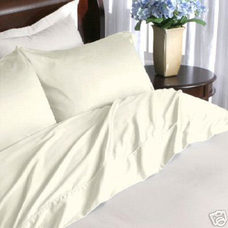 Luxury 1000 TC 100% Egyptian Cotton Queen Sheet Set Solid In Ivory