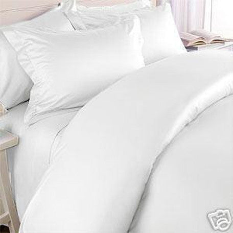 Two Luxury 800 TC Queen Size Pillow Cases Solid in White