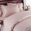 Luxury 1000TC 100% Egyptian Cotton Duvet Cover - Full/Queen Striped in Rose - Anippe