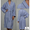 Luxury 100% Cotton Bathrobe Terry Cloth Robe Spa Robes In Blue - Anippe