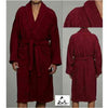 Luxury 100% Cotton Bathrobe Terry Cloth Robe Spa Robes In Burgundy - Anippe